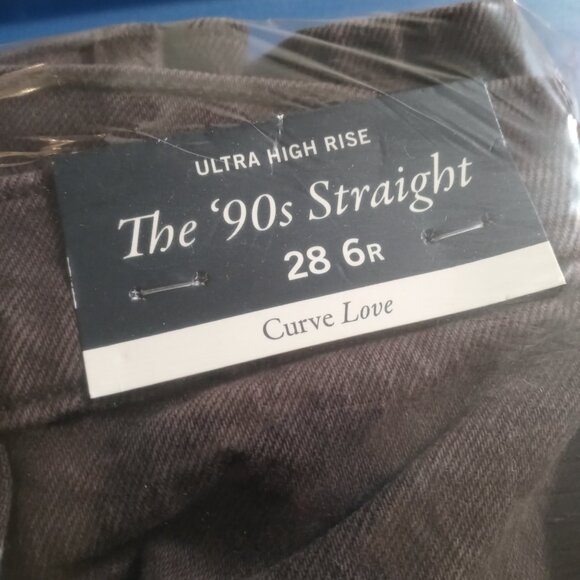NWT ABERCROMBIE & FITCH ultra high rise the 90s straight jeans in brown (6R/28) - Picture 5 of 6